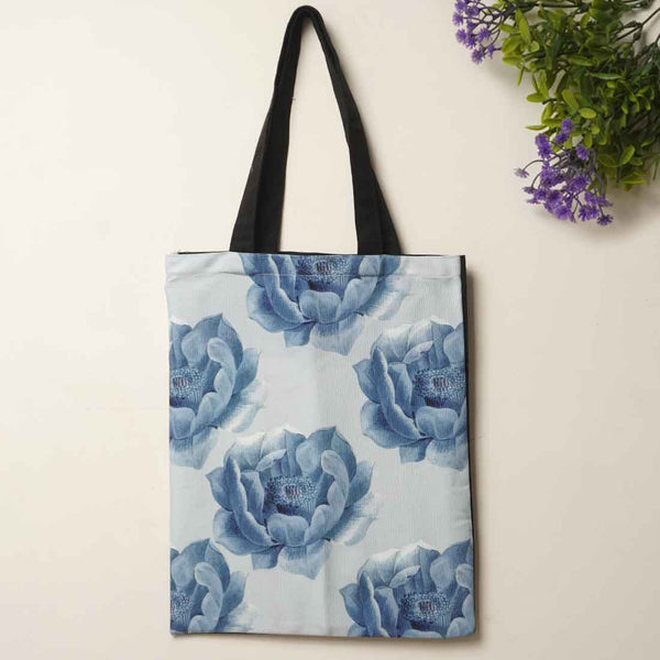 Floral Printed Tote Bag - Uncommongifts.in